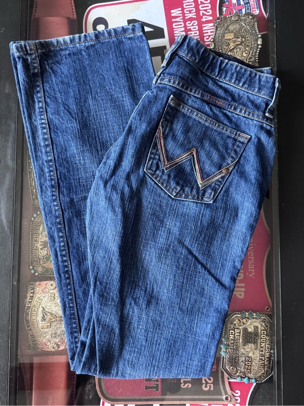 Wrangler Women’s Boot Cut Jeans in Blue Denim